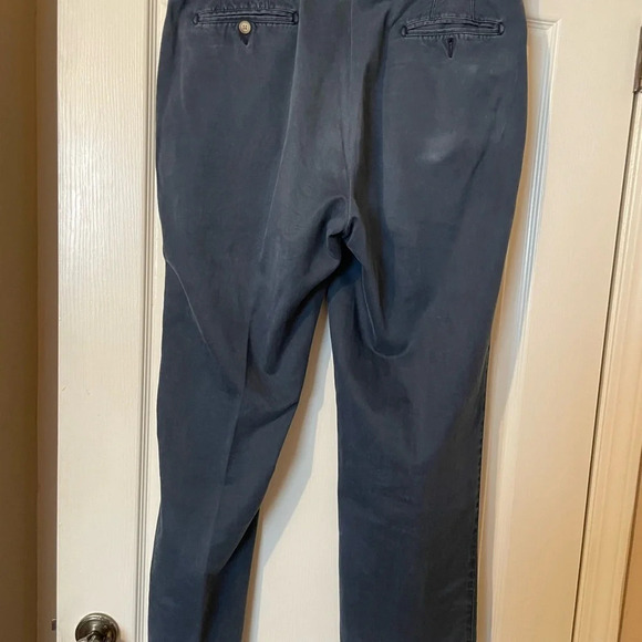 Peter Millar Crown Cotton Chino Vintage Gray Blue Canvas Size 38 Khakis Preppy - Picture 3 of 5
